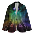 Colorful Chakras Aura Print Men's Blazer
