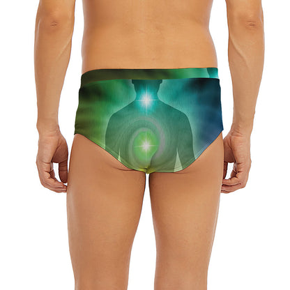 Colorful Chakras Aura Print Men's Briefs