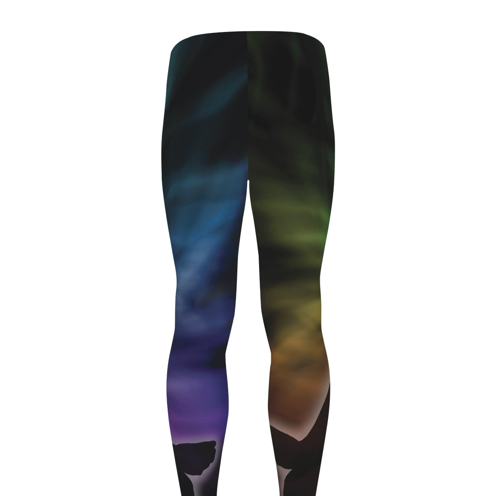 Colorful Chakras Aura Print Men's leggings