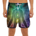 Colorful Chakras Aura Print Men's Split Running Shorts