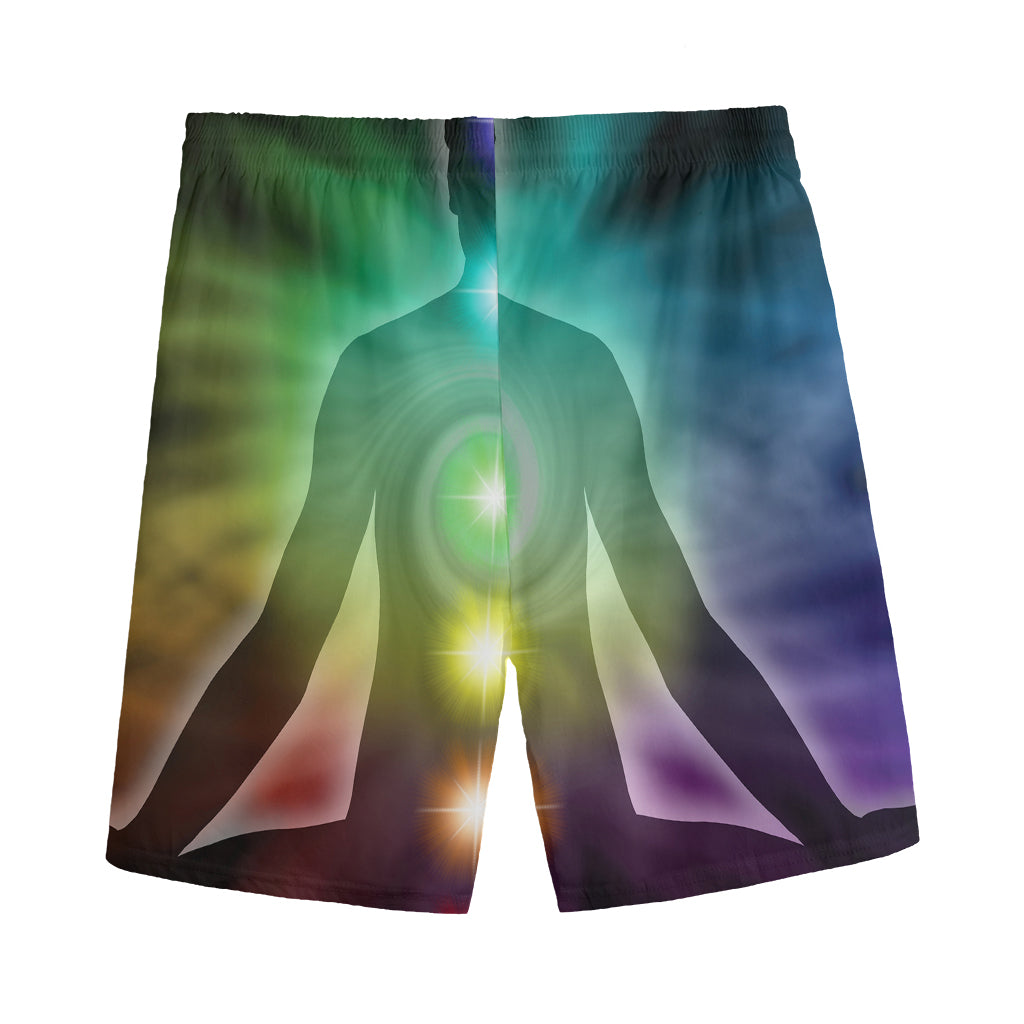 Colorful Chakras Aura Print Men's Sports Shorts
