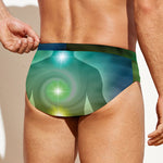 Colorful Chakras Aura Print Men's Swim Briefs