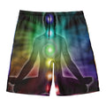 Colorful Chakras Aura Print Men's Swim Trunks