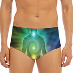 Colorful Chakras Aura Print Men's Triangle Swim Briefs