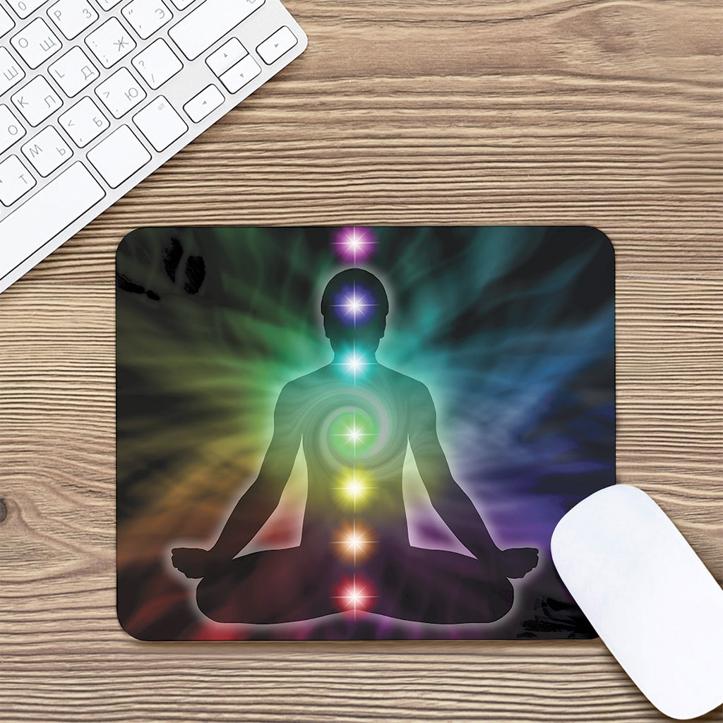 Colorful Chakras Aura Print Mouse Pad