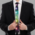 Colorful Chakras Aura Print Necktie