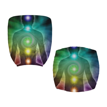 Colorful Chakras Aura Print Office Chair Cover