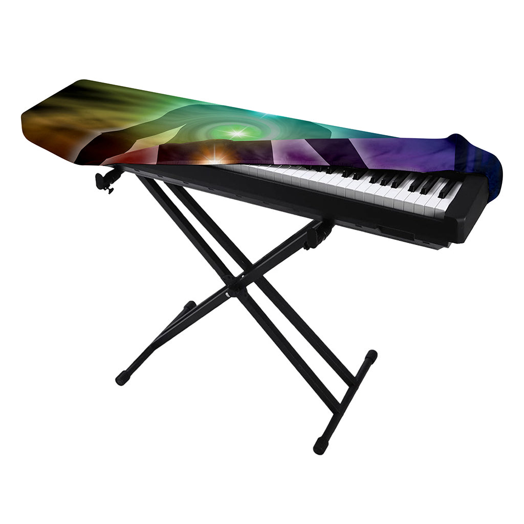 Colorful Chakras Aura Print Piano Keyboard Cover