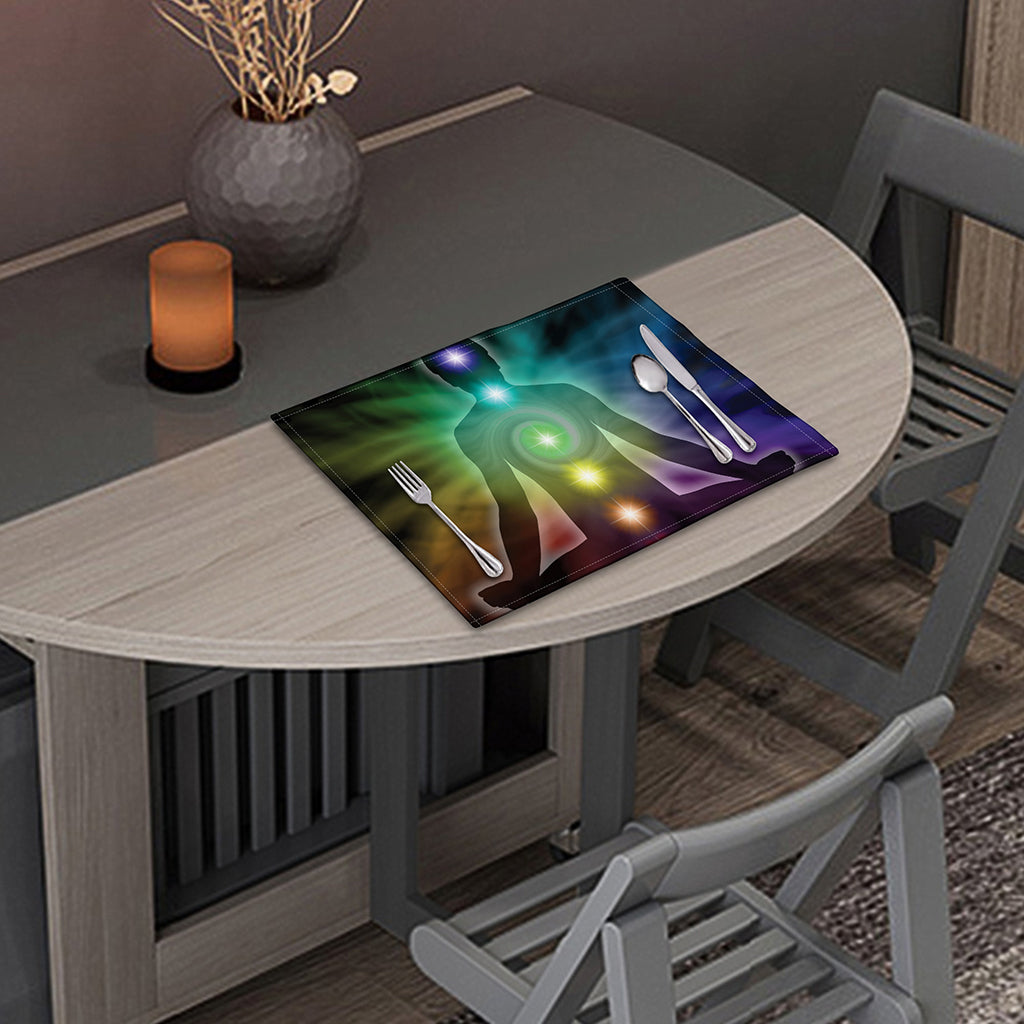 Colorful Chakras Aura Print Placemat