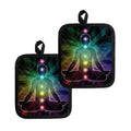 Colorful Chakras Aura Print Pot Holders