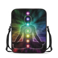 Colorful Chakras Aura Print Rectangular Crossbody Bag