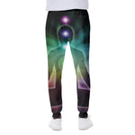 Colorful Chakras Aura Print Scuba Joggers
