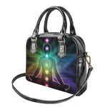 Colorful Chakras Aura Print Shoulder Handbag