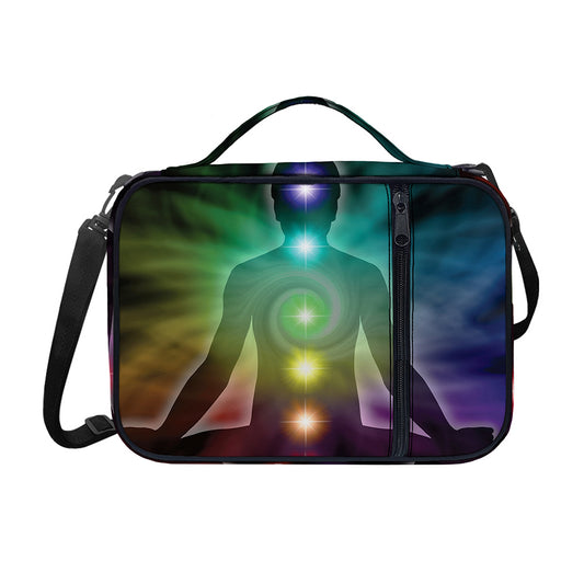 Colorful Chakras Aura Print Shoulder Strap Bible Bag