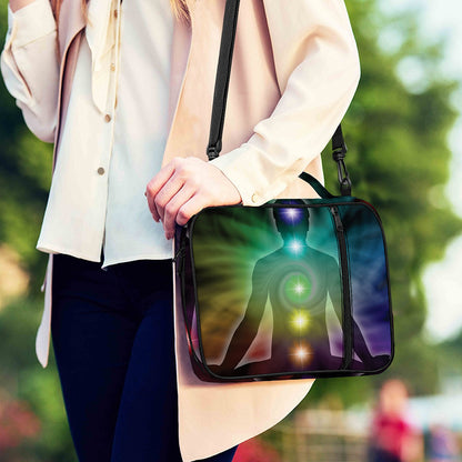 Colorful Chakras Aura Print Shoulder Strap Bible Bag