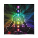 Colorful Chakras Aura Print Silk Bandana