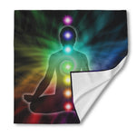 Colorful Chakras Aura Print Silk Bandana