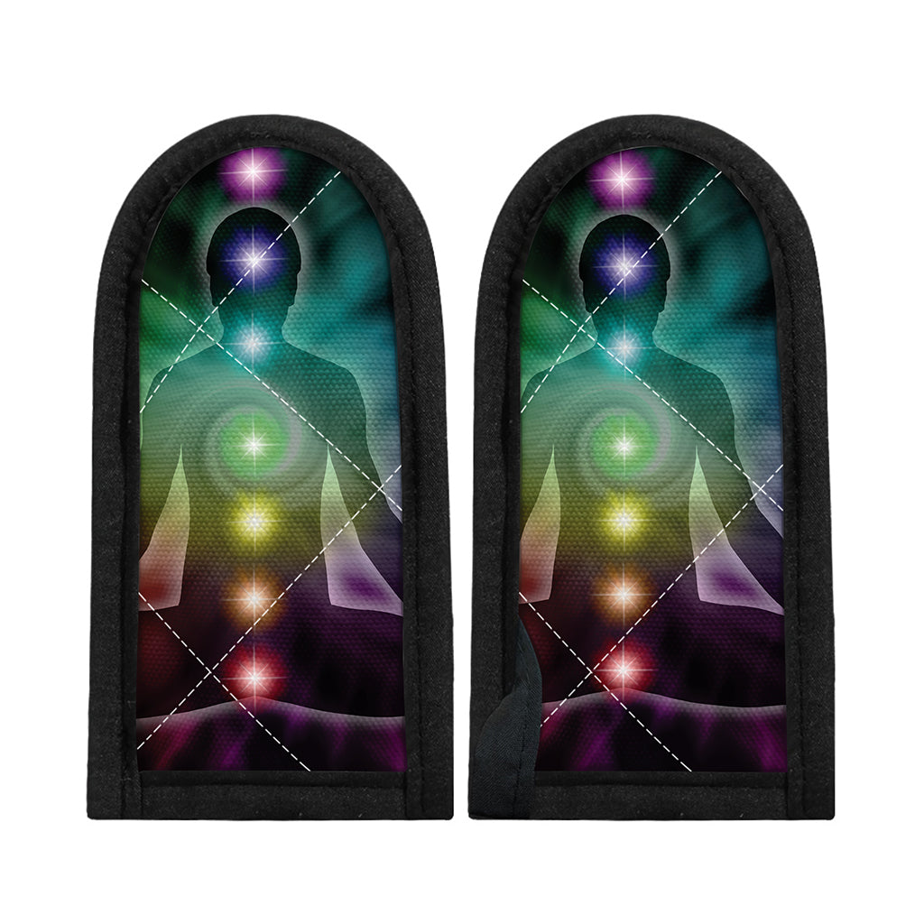 Colorful Chakras Aura Print Skillet Handle Cover