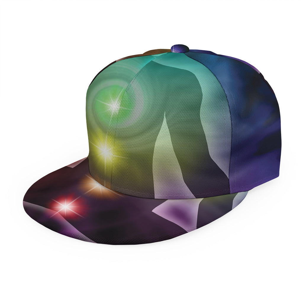 Colorful Chakras Aura Print Snapback Cap