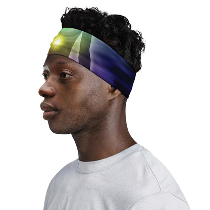 Colorful Chakras Aura Print Sports Headband