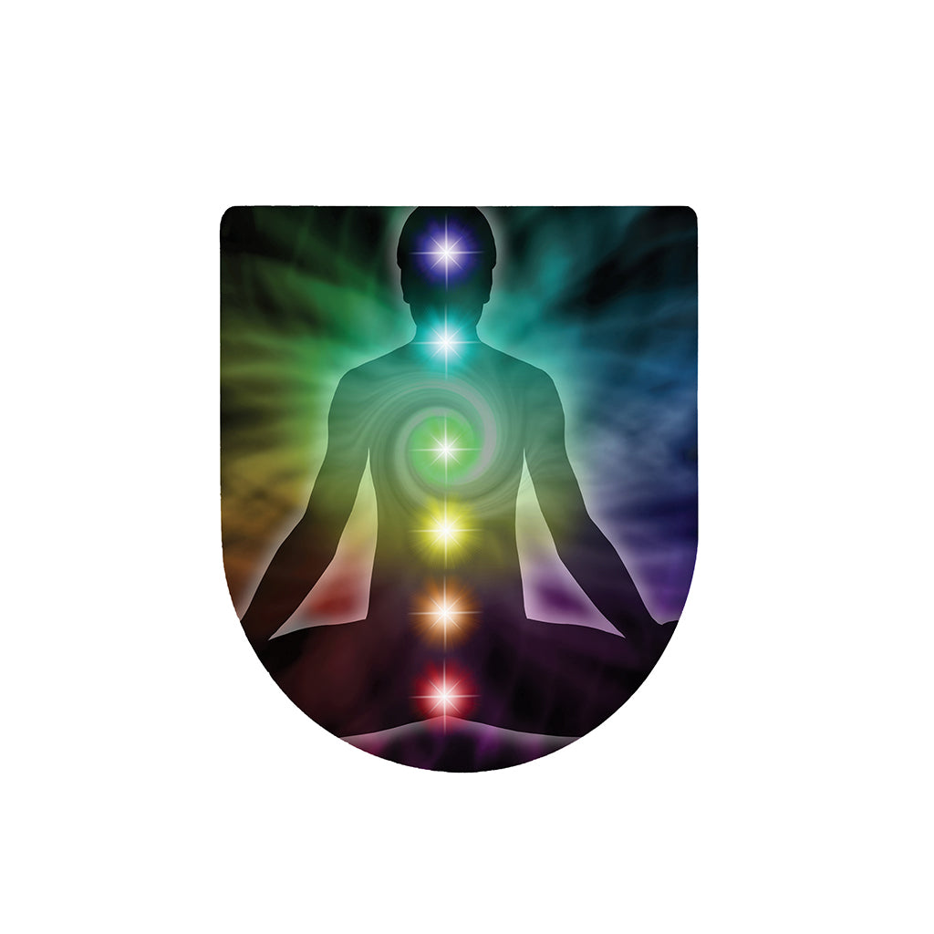 Colorful Chakras Aura Print Toilet Lid Cover
