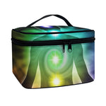 Colorful Chakras Aura Print Travel Makeup Bag