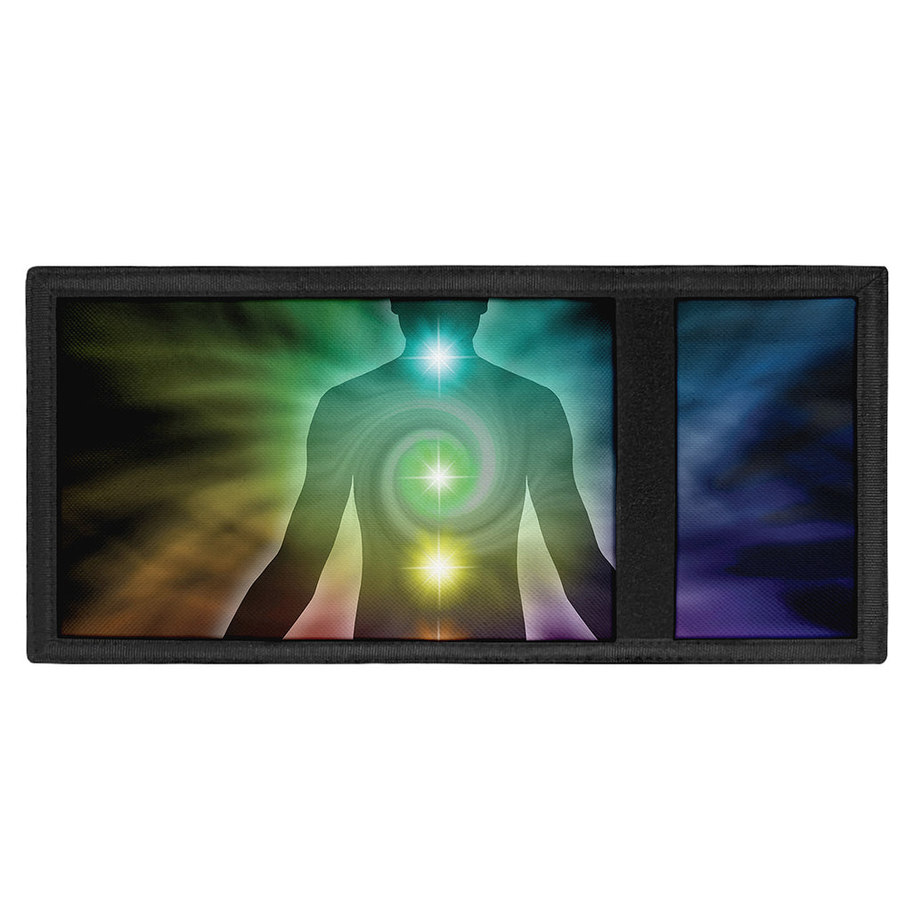 Colorful Chakras Aura Print Trifold Wallet
