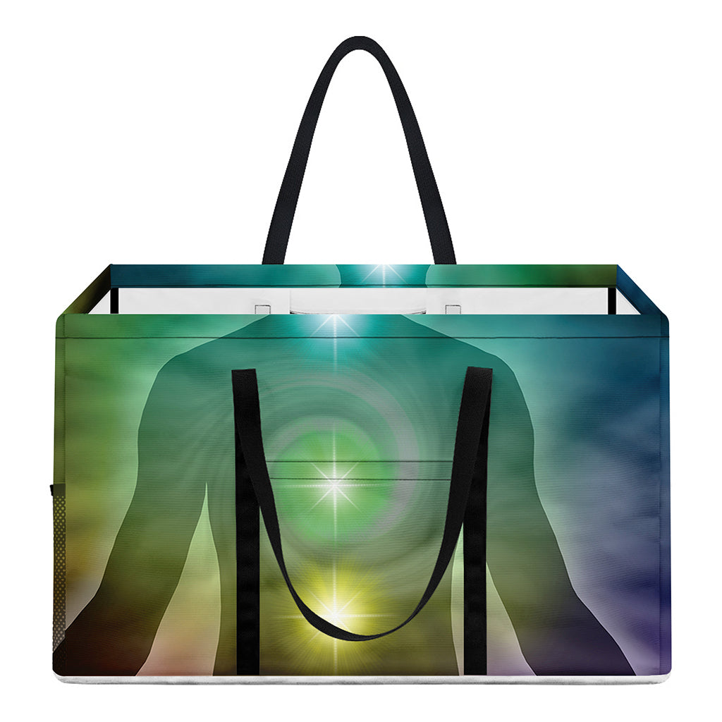Colorful Chakras Aura Print Utility Tote Bag