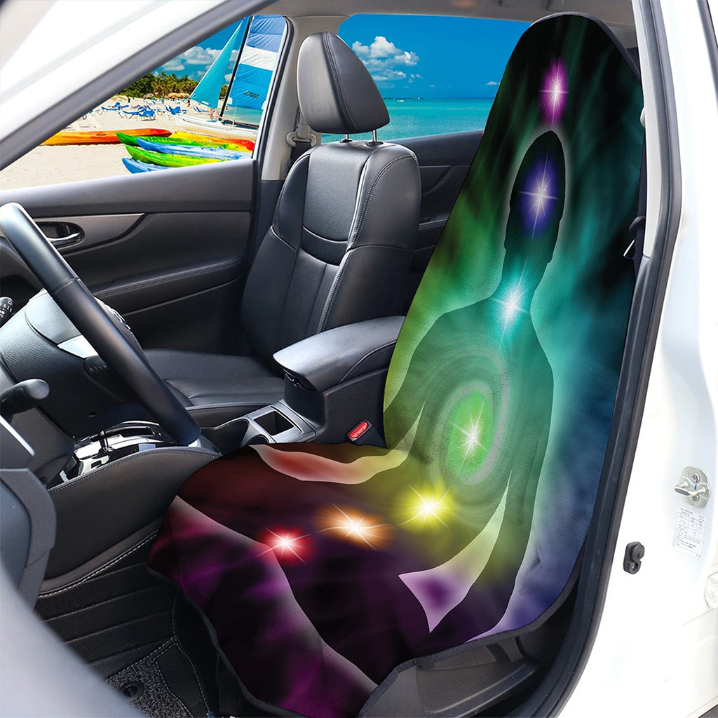 Colorful Chakras Aura Print Waterproof Car Seat Cover