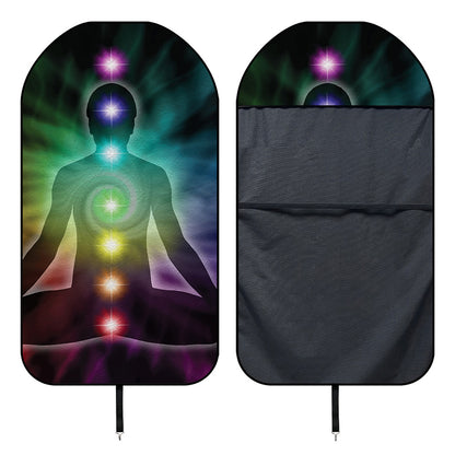 Colorful Chakras Aura Print Waterproof Car Seat Cover