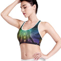 Colorful Chakras Aura Print Women's Sports Bra