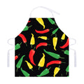 Colorful Chili Peppers Pattern Print Adjustable Apron