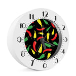 Colorful Chili Peppers Pattern Print Alarm Clock