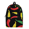 Colorful Chili Peppers Pattern Print School Backpack
