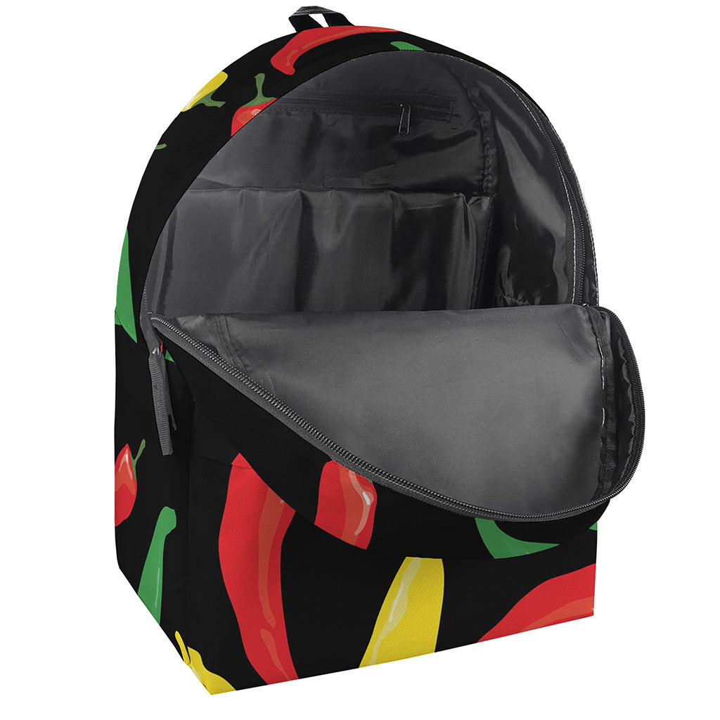 Colorful Chili Peppers Pattern Print Backpack