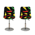 Colorful Chili Peppers Pattern Print Bar Stool Covers