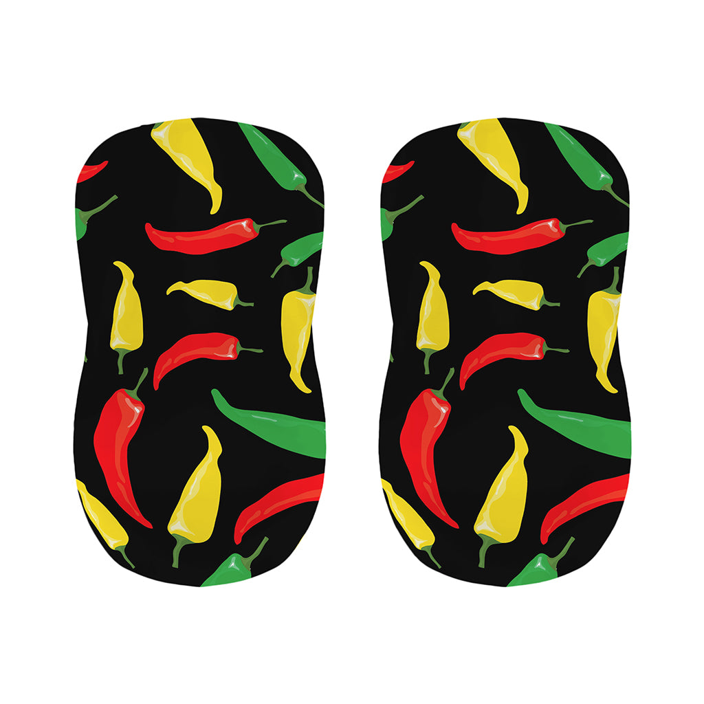 Colorful Chili Peppers Pattern Print Bar Stool Covers