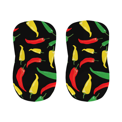Colorful Chili Peppers Pattern Print Bar Stool Covers