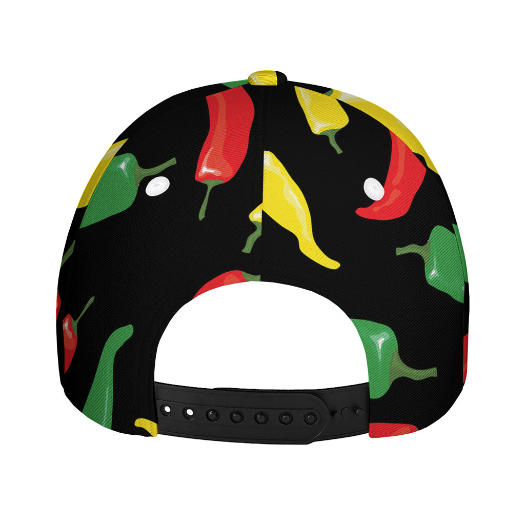 Colorful Chili Peppers Pattern Print Baseball Cap