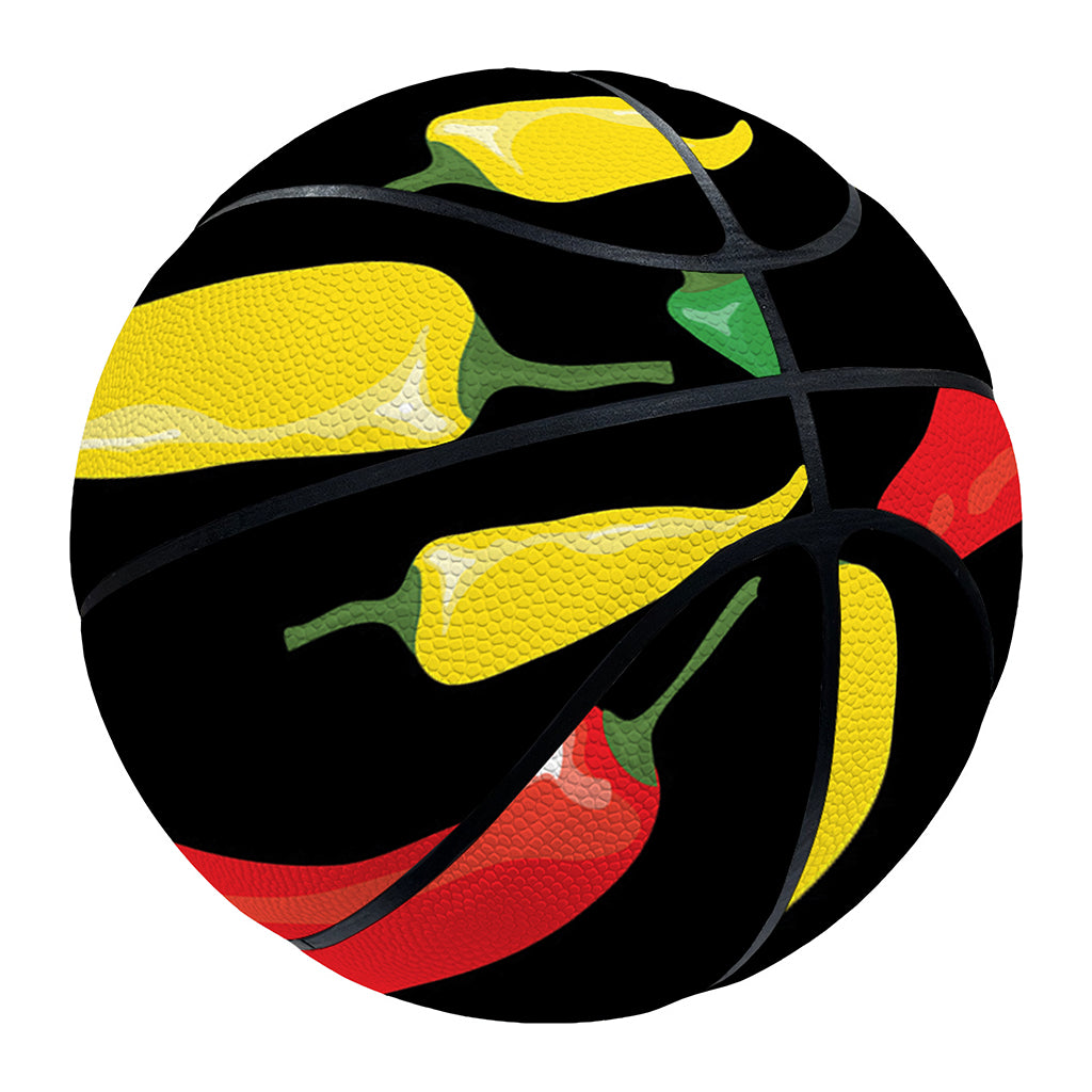 Colorful Chili Peppers Pattern Print Basketball