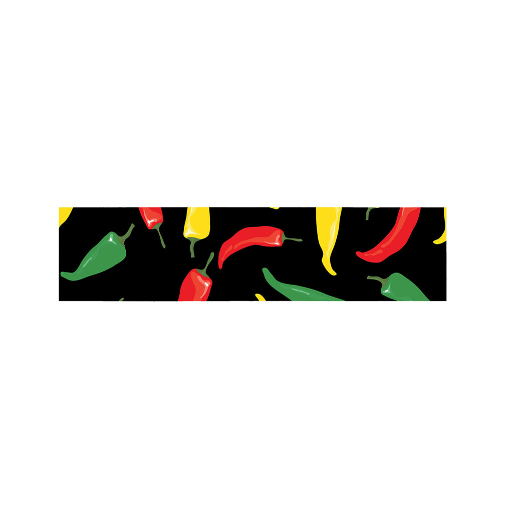 Colorful Chili Peppers Pattern Print Bed Runner