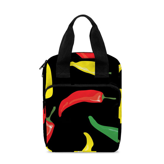 Colorful Chili Peppers Pattern Print Bible Tote Bag