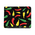 Colorful Chili Peppers Pattern Print Bifold Wallet