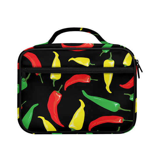 Colorful Chili Peppers Pattern Print Briefcase Bible Bag