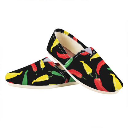Colorful Chili Peppers Pattern Print Casual Shoes