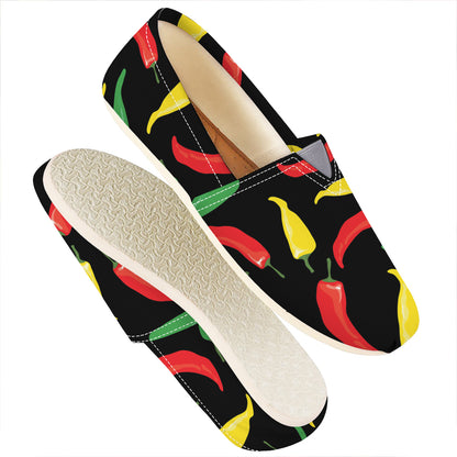Colorful Chili Peppers Pattern Print Casual Shoes