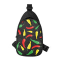Colorful Chili Peppers Pattern Print Sling Bag