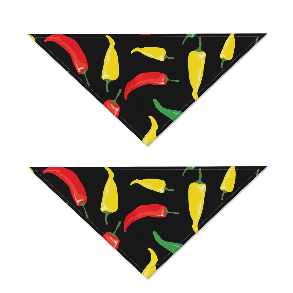 Colorful Chili Peppers Pattern Print Dog Bandana