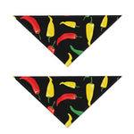 Colorful Chili Peppers Pattern Print Dog Bandana