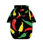 Colorful Chili Peppers Pattern Print Dog Zip Up Hoodie